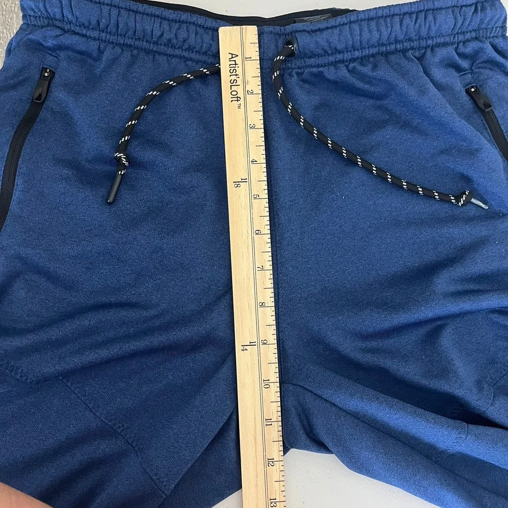 Spyder Active Mens‎ Blue Heathered Jogger Sweatpants Zipper Pockets Size S